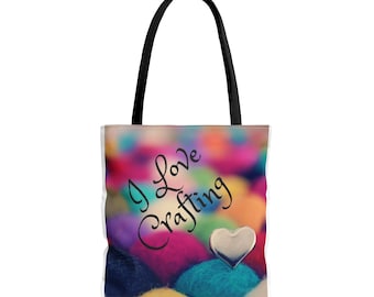 I Love Crafting Tote Bag - U Choose from 3 Sizes