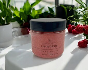 Organic Sugar Lip Scrub: Natural Lip Exfoliator with Jojoba
