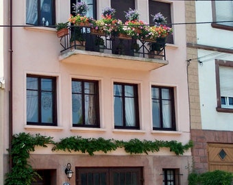 European Home Fenster und Blumen Digital Download Fotodruck Wallpaper Hintergrund