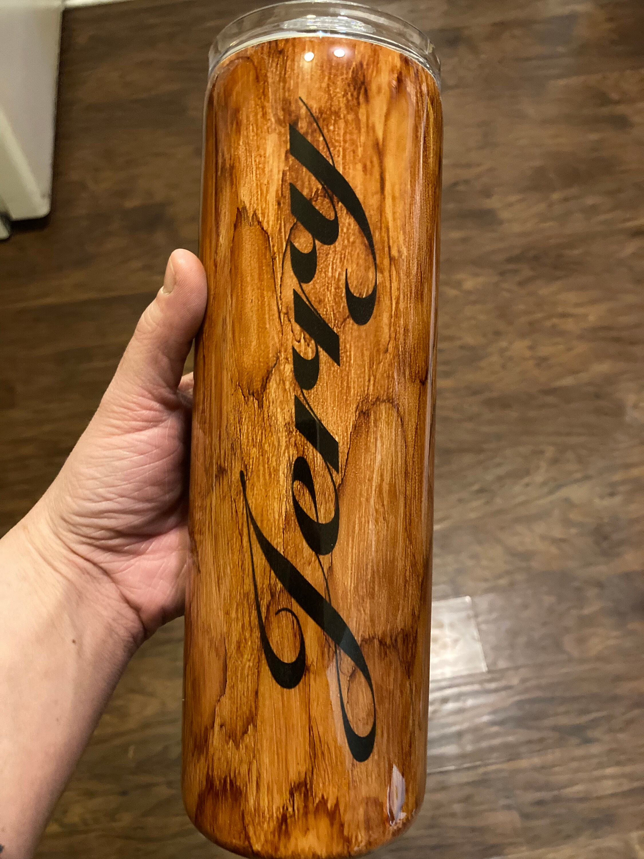 20oz Deer Wood Grain Epoxy Tumbler Etsy