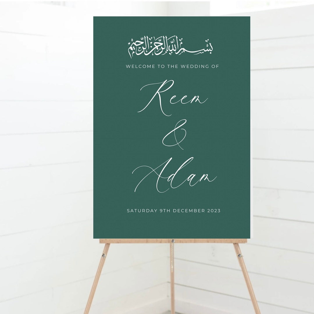 Welcome Sign. Wedding Sign. Wedding Welcome Sign. Nikkah Welcome Sign ...