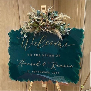 Wedding welcome sign - Acrylic wedding welcome sign - Welcome Sign - Nikkah Signage - Entrance sign - Seating Sign