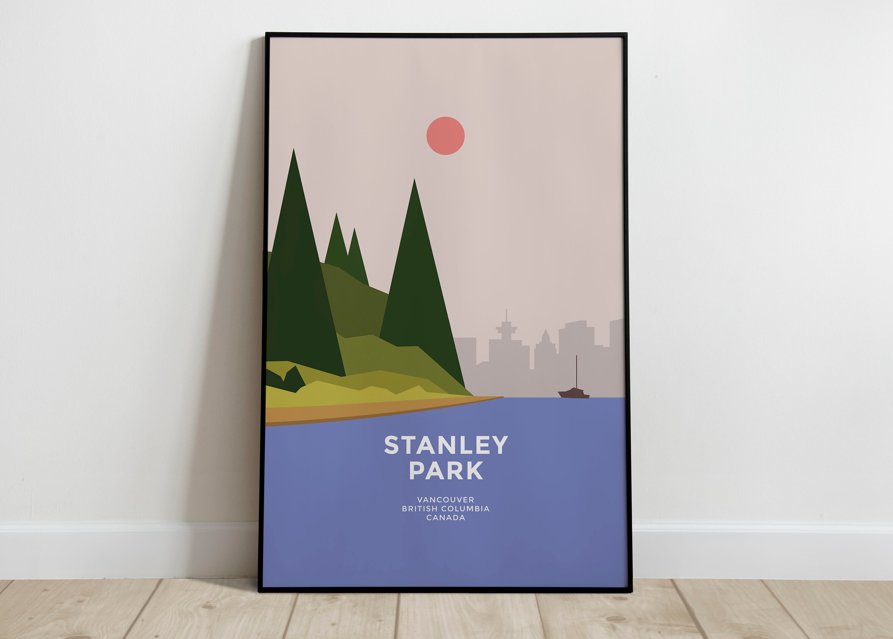 Watercolor Stanley Park to Ambleside Park 