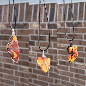 Wire Wrapped Mookaite Necklaces