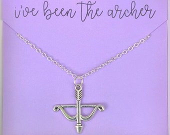 The Archer Necklace // Silver Chain // Bow & Arrow Necklace // Concert Jewelry // Tour Necklace
