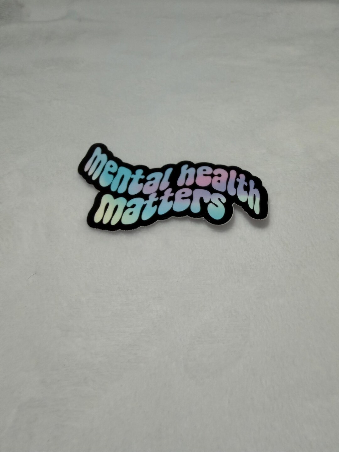 Mental Health Matters Pastel Rainbow and Black Handmade Sticker - Etsy