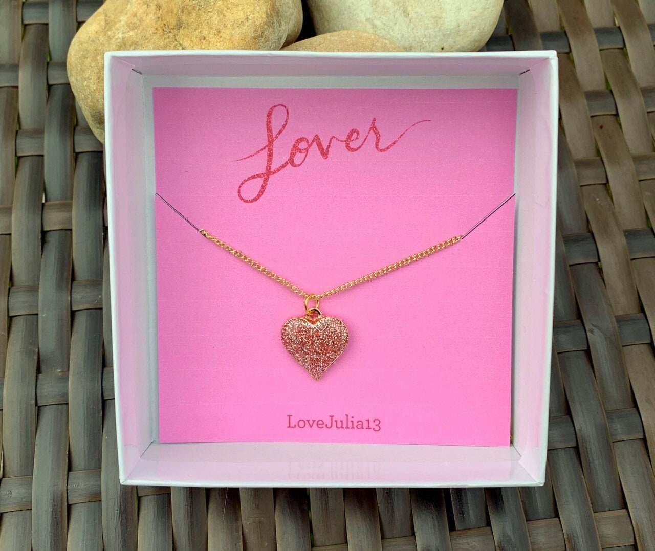 Taylor Swift Lover Inspired Pink Heart Necklace / Gold Chain / Etsy