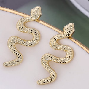 Delicate Snake Earrings // Choice of Silver or Gold // Post Earrings // Concert Jewelry // Eras Tour