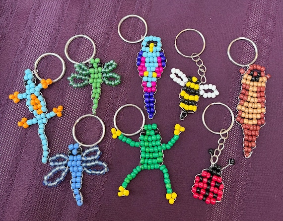 Seed Bead Animal Keychain - Etsy