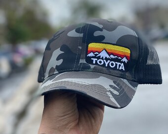 Toyota Camo Curved Trucker Snapback Hat 
