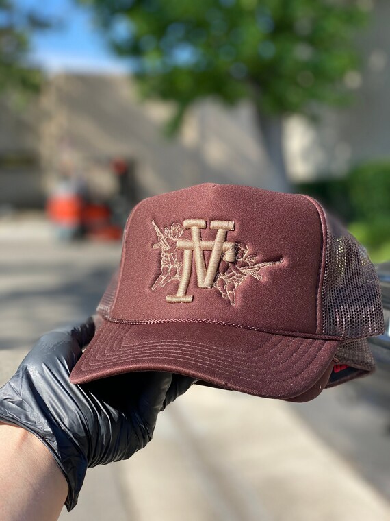 Upside Down LA Foam Trucker Hat Coffee 