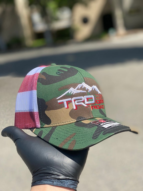 TRD USA Flag USA Trucker Mesh Camo 