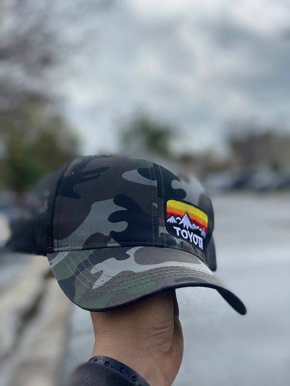 Toyota Camo Curved Trucker Snapback Hat 