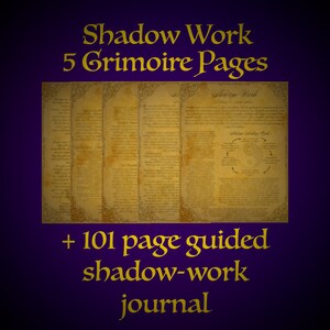 Grimoire Pages Travail d&#39;ombre | Journal guidé | Journal spirituel | Instructions