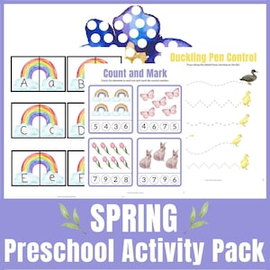 Preschool Spring Activity Pack | Spring Themed Worksheets and Activities for Preschoolers and PreK