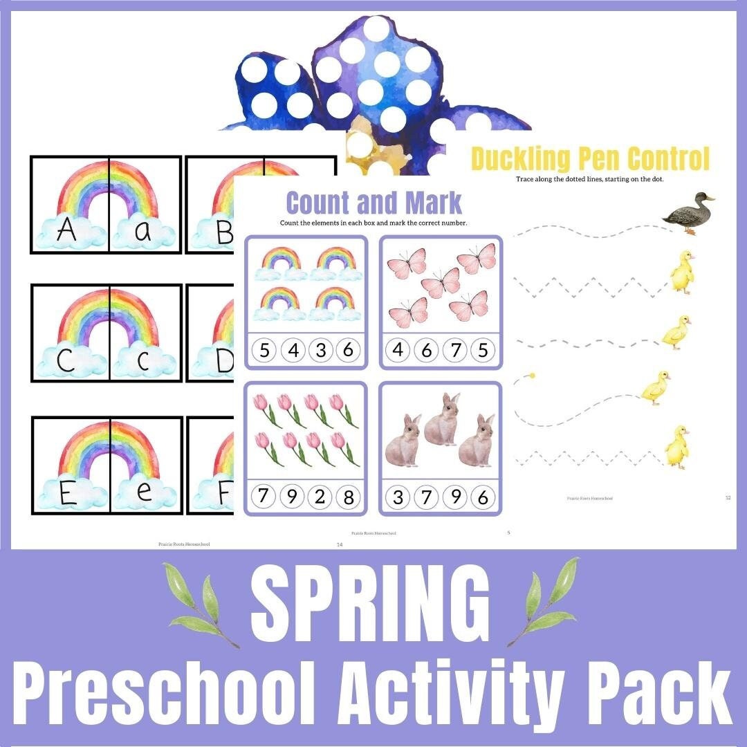 Preschool Spring Activity Pack Spring Themed Worksheets and