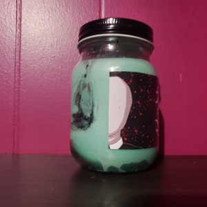 Slenderman inspired scented candle