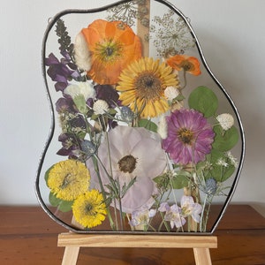 Bridal bouquet preservation DEPOSIT| Bespoke stained glass frame | pressed flower | Brisbane Sunshine Coast floral preservation artist