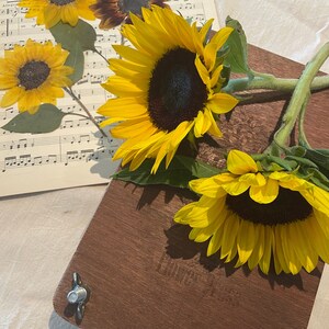 How to press a sunflower Pressed flowers Printable Ebook Sunflower pressing Tutorial DIY sunflower art sunflower decor image 5