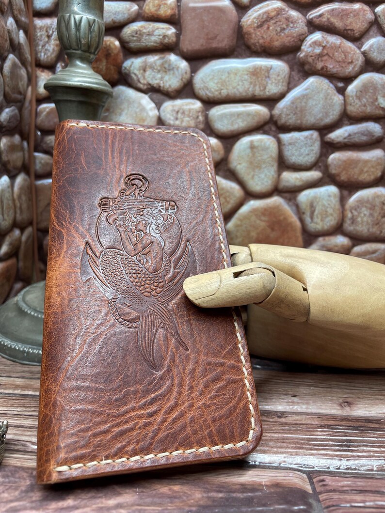 Roper Rodeo Wallet Roper Wallet “the Roper” Horween Derby in Olde English Handmade Roper ...