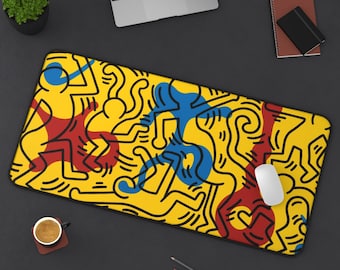 Alfombrilla de ratón extensible de Keith Haring: decoración de escritorio moderna