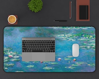Monet Water Lilies Extended Mouse Pad, Extra Large Desk Pad, Work From Home, Gaming Mousepad