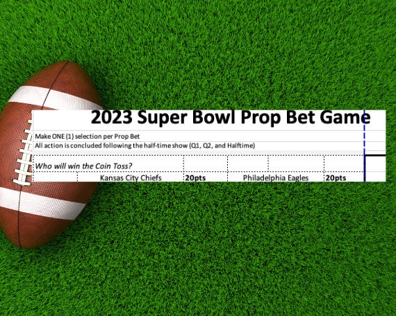 Super Bowl Prop Pool - Printable Prediction Pool