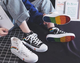 converse white rainbow