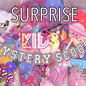 Cutesie Glam 5+,10+,15+,25+,99+ Piece Mystery Candy Scoops|Girls| Mystery Box|Kids Gift Basket| Fidget Toy Mystery Box|Surprise Box