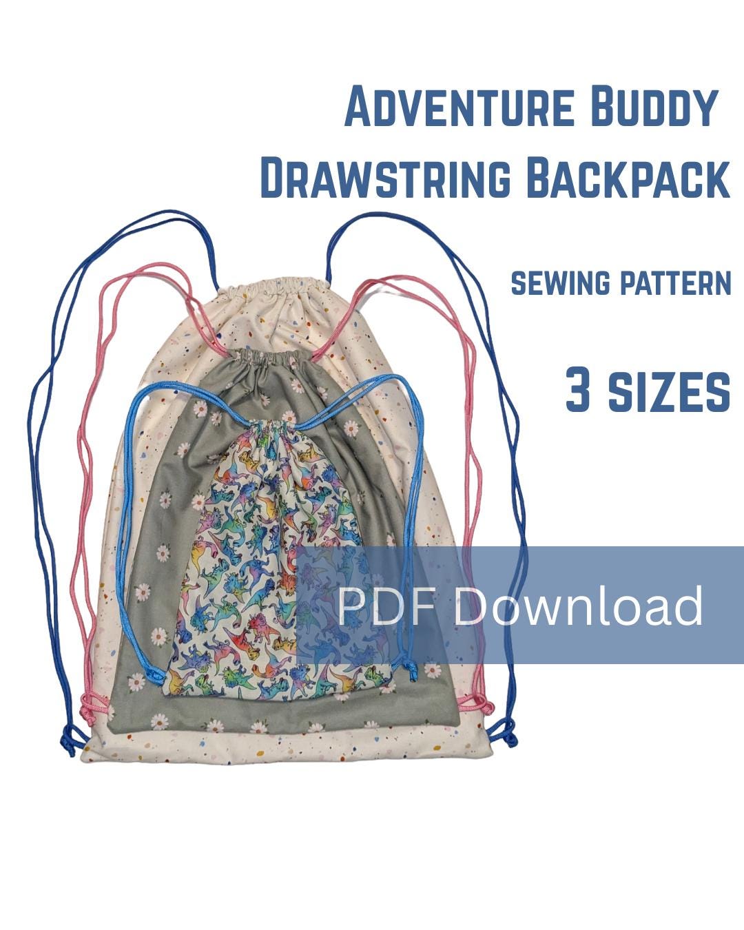 Adventure Buddy Drawstring Backpack - Sewing Pattern - Etsy