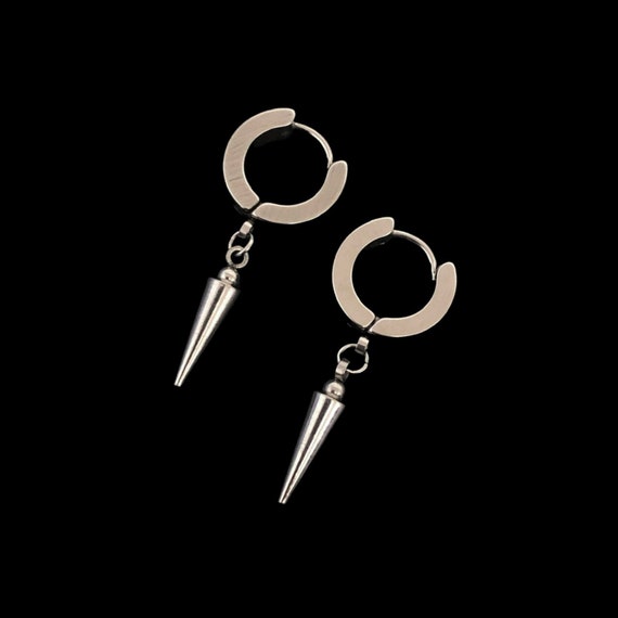 1 Coppia Di Orecchini Punk Ipoallergenici In Acciaio Inossidabile Con - Foto 10