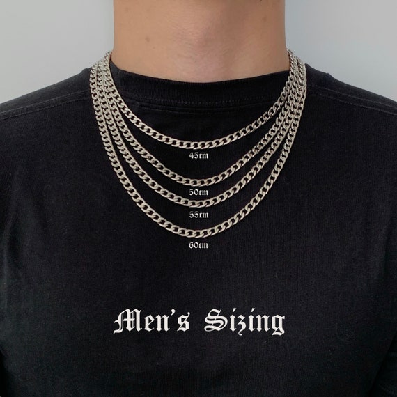 Dangling Spike Curb Chain Necklace - Unisex Mens Womens