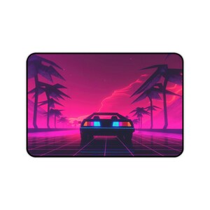 Delorean Retro Artwork Desk Mat, Back To The Future, BTTF, Long Desk Mats, Mousepad, Gaming Mousepad, Large Deskpad, Extended image 7