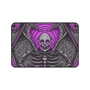 Goth Coffin Desk Mat, Long Desk Mats, Mousepad, Gaming Mousepad, Large Deskpad, Handdrawn, Extended image 7