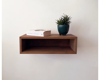 Estante flotante de madera maciza de tamaño personalizado: Estante de pared