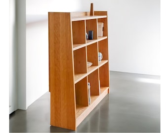 Solid Wood Shelving Unit, Made to Order Decorative Bookshelf, Vinyl Record Storage, Wooden Bookcase, No customs duty for the USA and EU