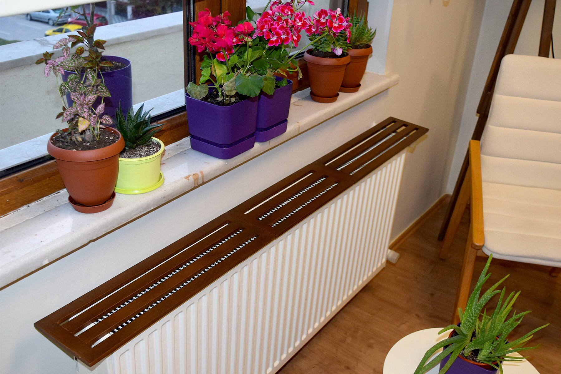 Wood Radiator Natural Wood Wooden Radiator Shelve Modular Radiator Cover Handcrafted ...