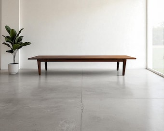 Custom Beech Wood Chaise Lounge: Scandinavian Entryway Bench, Made to Order