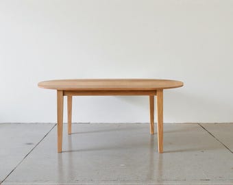 Oval Dining Table, Solid Wood, Custom Size Made To Order