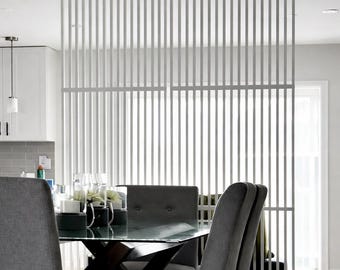 Custom Size Solid Wood Room Divider: Slatted Partition, Home Privacy