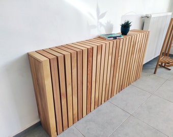 Custom Radiator Cover, 9 inch - 23 cm Depth Custom Width and Height Wooden Radiator Shelf, Cat Sleeping Surface Over Heaters, MADE TO ORDER