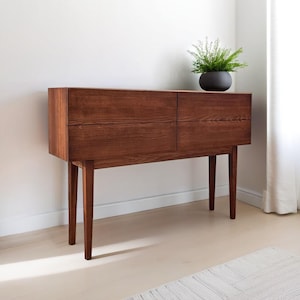 Customizable Solid Wood Sideboard: Mid Century Modern Media Console