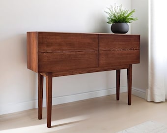 Customizable Solid Wood Sideboard: Mid Century Modern Media Console