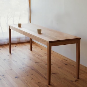 Minimalist Solid Wood Desk, Wooden Study Table, Modern Office Desk, Sturdy Desk for Computer, No customs duty for the USA and EU