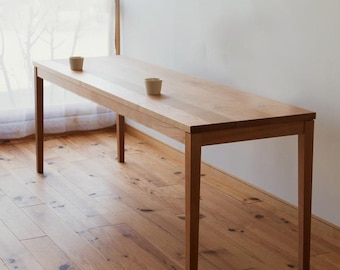Minimalist Solid Wood Desk, Wooden Study Table, Modern Office Desk, Sturdy Desk for Computer, No customs duty for the USA and EU