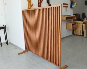 Custom Room Divider, Beech Wood Freestanding Privacy Screen