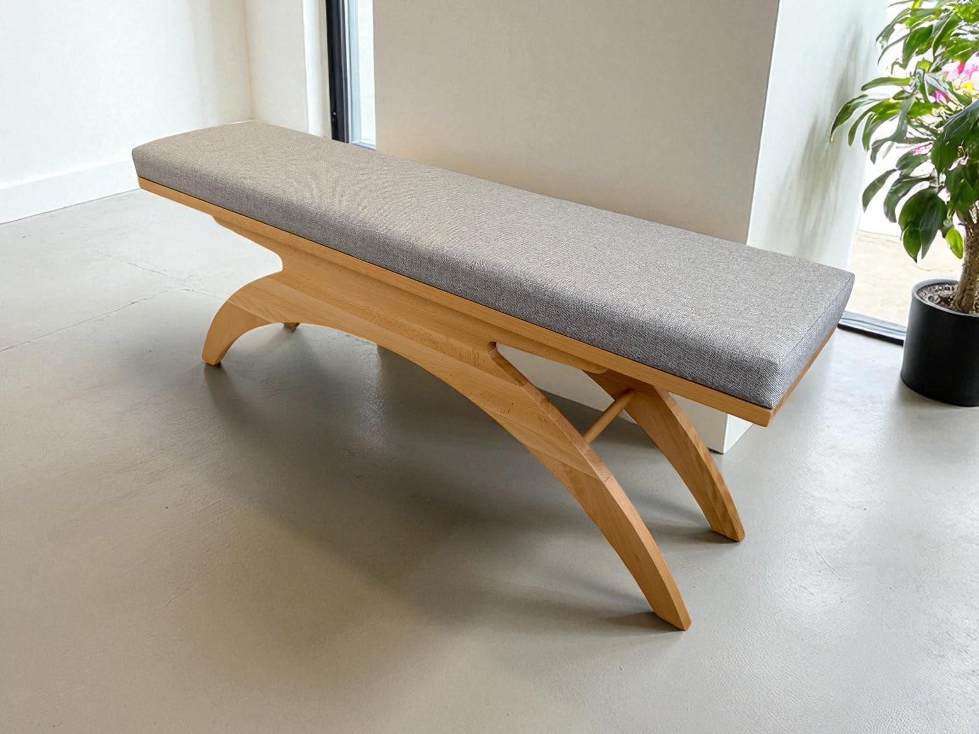 IDÉE　SOLID BENCH ヘンリーボーン柄ナチュラルグレー IDÉE SOLID BENCH ヘンリーボーン柄ナチュラルグレー IDÉE SOLID