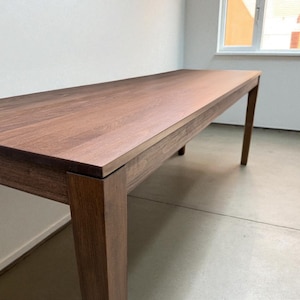 Custom Solid Wood Dining Table: Modern Minimalist Design - Etsy