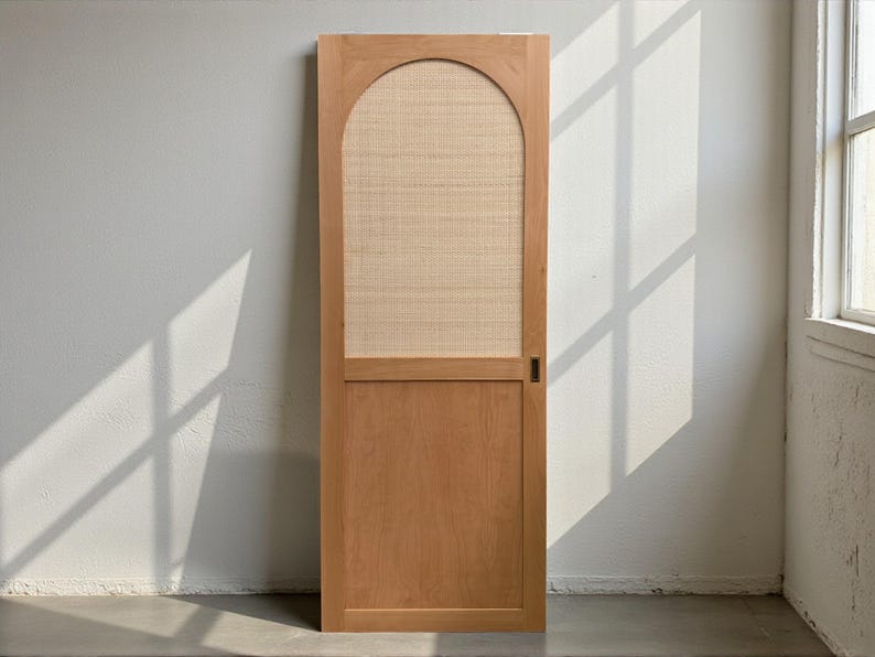 Custom Size Rattan Closet Door, Cane Webbing Panel with Sliding and Folding Options image 3