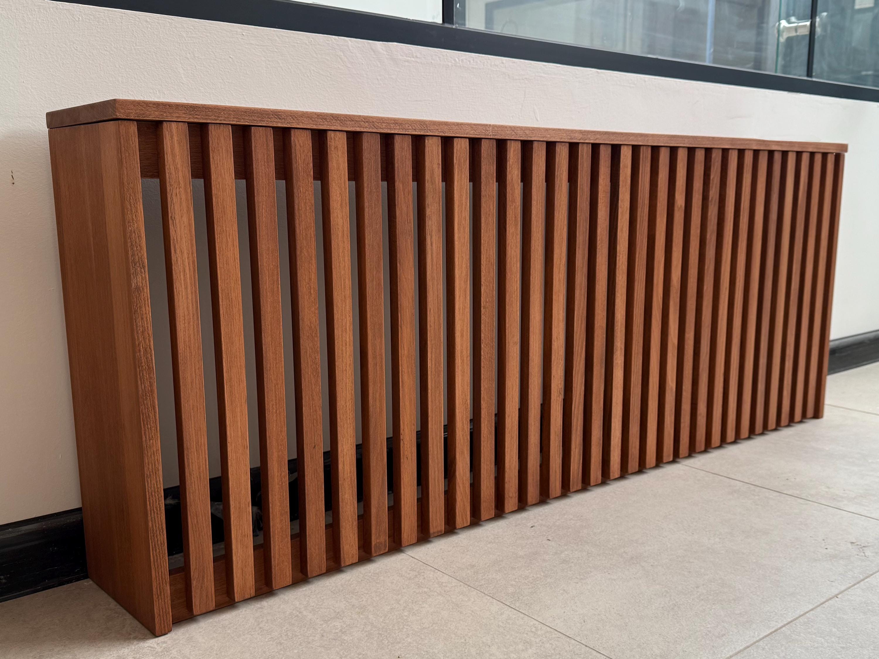 Custom Wood Radiator Heater Cover With Shelf & Cat Seat - Vertical ...